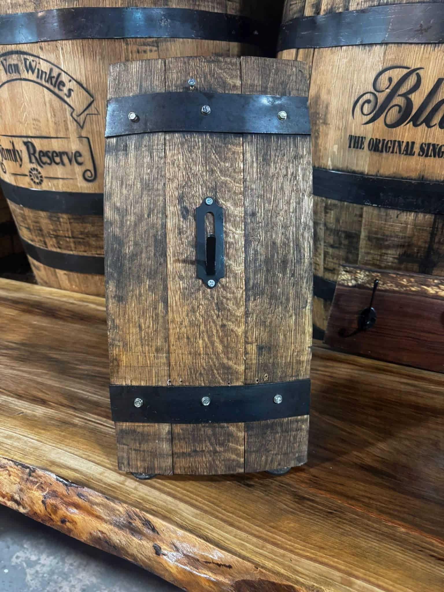 Single Barrel Stave Skull Plaque